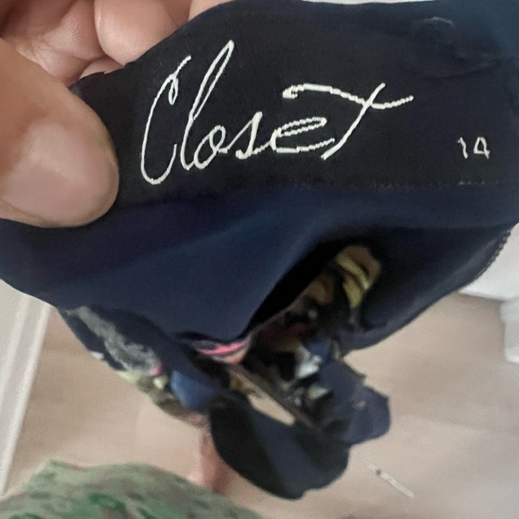 Closet Blue Graphic Print Satin Effect Mini Dress Size 10 US/ 14 UK - Picture 9 of 9